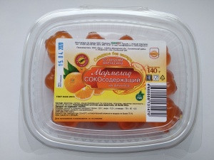 Мармелад Сокосодержащий Апельсин на фруктозе 140г ТМ СахарOFF