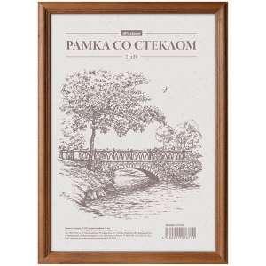 Рамка деревянная 21*30 см, ЭКОНОМ,  мокко , ширина багета 17 мм.