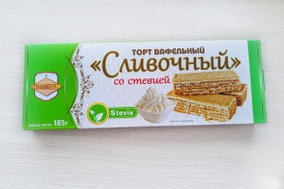 Торт вафельный Сливочный со Стевией 185г ТМ СахарОFF