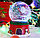 Музыкальный снежный шар "Дед Мороз с паровозиком и медвежонком", 16см. 2022В, фото 2