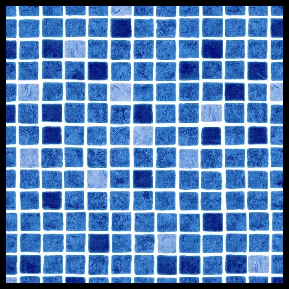 ПВХ пленка (алькорплан) CGT Cyrus Blue для отделки чаши бассейна (мозайка, ширина рулона = 1,65 м)