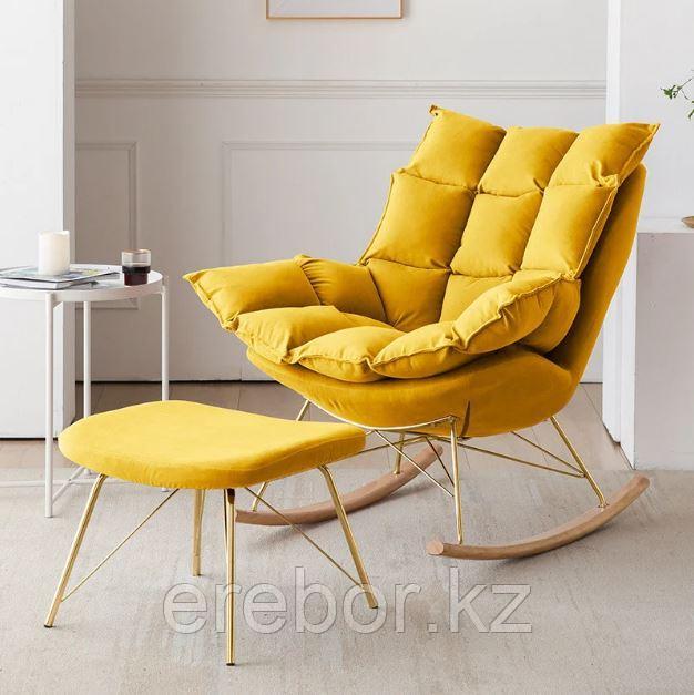 Кресло-качалка Эйфория RC-01-yellow - фото 1 - id-p111773693