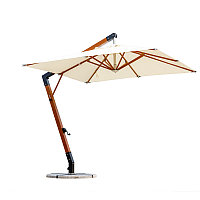 Зонт Wood Lux, 3х3м, квадратный, бежевый (с 4-мя утяжелителями)