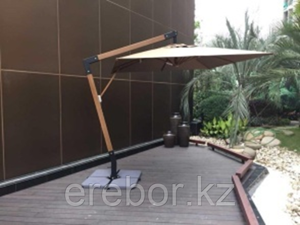 Зонт Wood Lux, 3х3м, квадратный, бежевый (с 4-мя утяжелителями) - фото 8 - id-p111773334