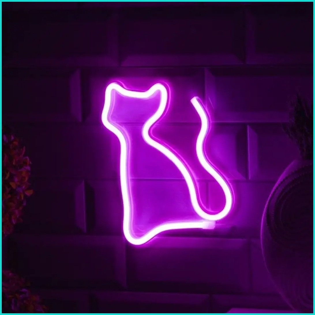 Декоративная световая фигура "Неоновая кошка" - фото 2 - id-p111774028