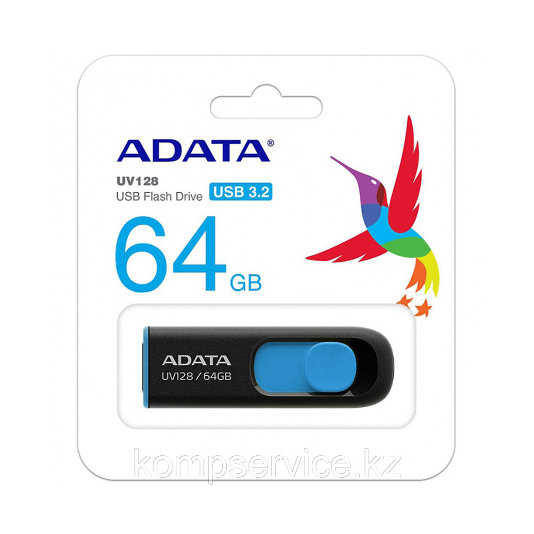 USB-накопитель ADATA AUV128-64G-RBE 64GB Черный - фото 2 - id-p111775281