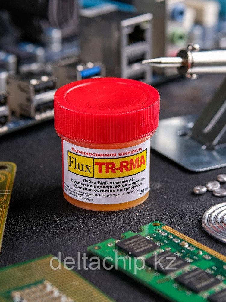 Паяльный флюс-гель Flux TR-RMA SOLINS, паста для пайки SMD элементов, активированная канифоль, 20мл