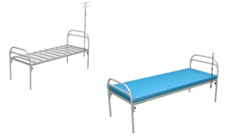 Кровать палатная «MCF KP» модификации: «MCF KP-01» (спинки кровати металлические), фото 2