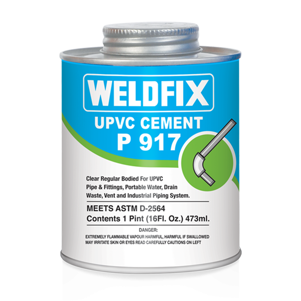 WELDFIX UPVC Can 473ml клей на основе растворителей - фото 1 - id-p111776337