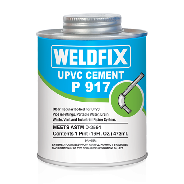 WELDFIX UPVC Can 118ml клей на основе растворителей - фото 1 - id-p111776386