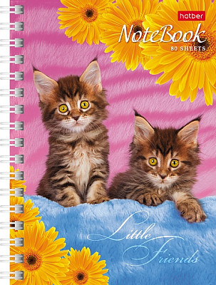 Записная книжка "Hatber", 80л, А6, на гребне, серия "Милые котята" - фото 1 - id-p111777035