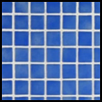 Стеклянная мозайка однотонная 2505 для отделки бассейна (синяя)