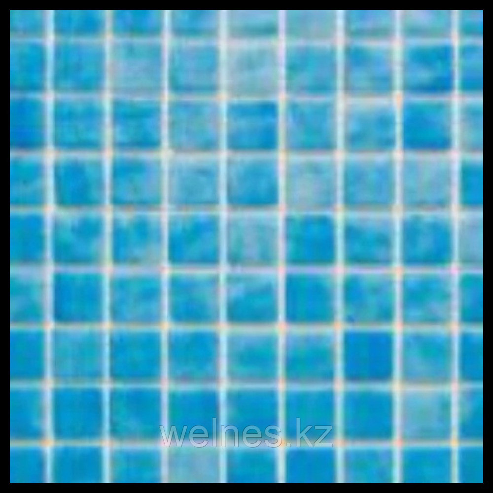 Стеклянная мозайка однотонная 2508 для отделки бассейна (голубая)