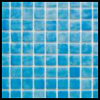 Стеклянная мозайка однотонная 2508 для отделки бассейна (голубая)