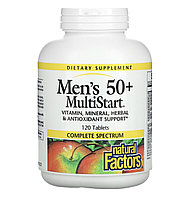Natural factors multistart, мультивитамины для мужчин старше 50, 120 таблеток