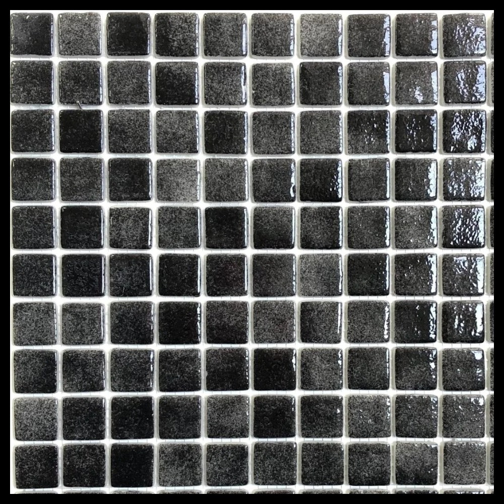 Стеклянная мозайка для бассейна Antarra Cloudy PG4612 (коллекция Cloudy, цвет - чёрная)