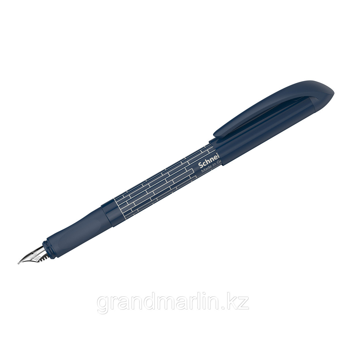 Ручка перьевая Schneider "Easy navy" синяя, 1 картридж, грип, темно-синий корпус - фото 1 - id-p111777550