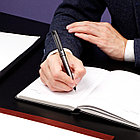 Ручка шариковая Delucci "Antica" синяя, 1,0мм, корпус графит/черный, поворотн., подарочная упаковка, фото 5
