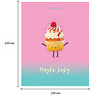 Тетрадь 48л., А5, клетка BG "Maybe baby", ламинация soft-touch, фото 3