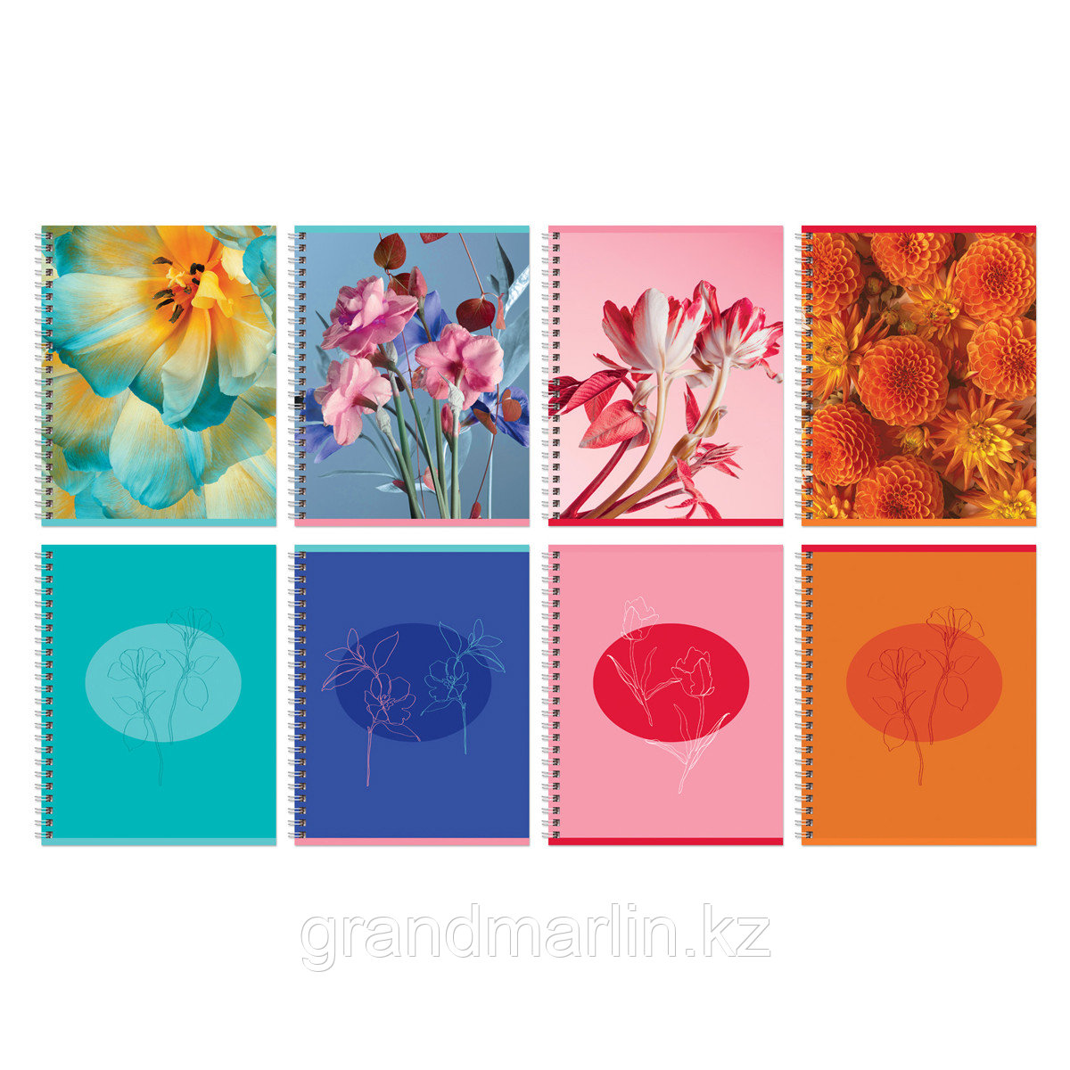 Тетрадь 80л., А5, клетка на гребне BG "Perfect flower", двойная обложка, фото 1