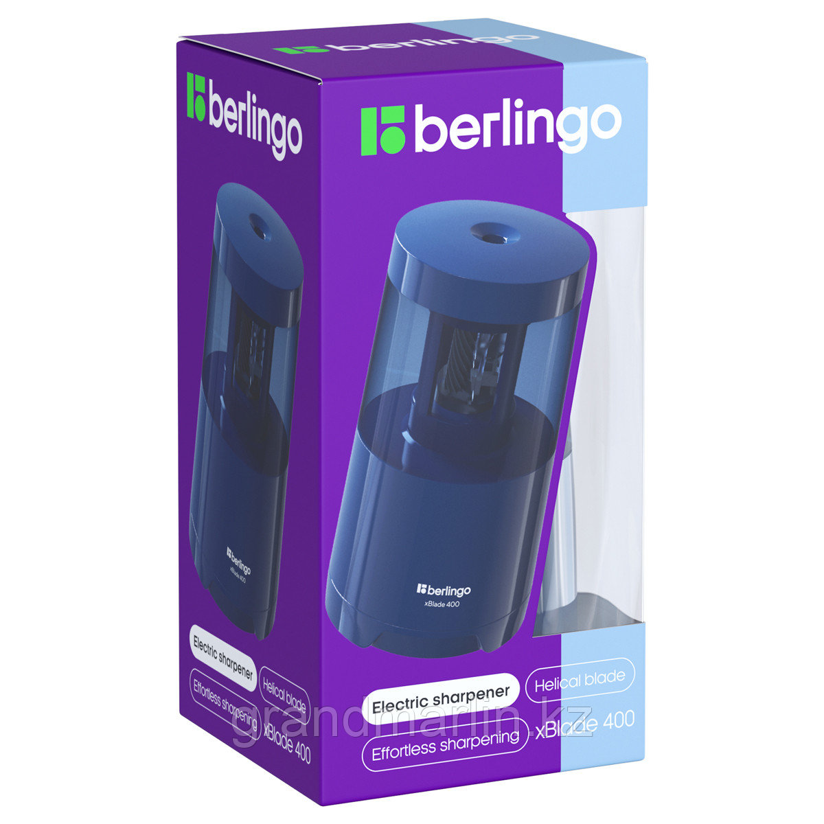Точилка электрическая Berlingo "xBlade 400" 1 отверстие, фрезерное лезвие, с контейнером, картон. уп - фото 2 - id-p111777597