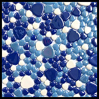 Стеклянная мозайка для бассейна Antarra Drops Mix DIR 041-042 (коллекция Drops Mix, Marina, цвет - синяя)