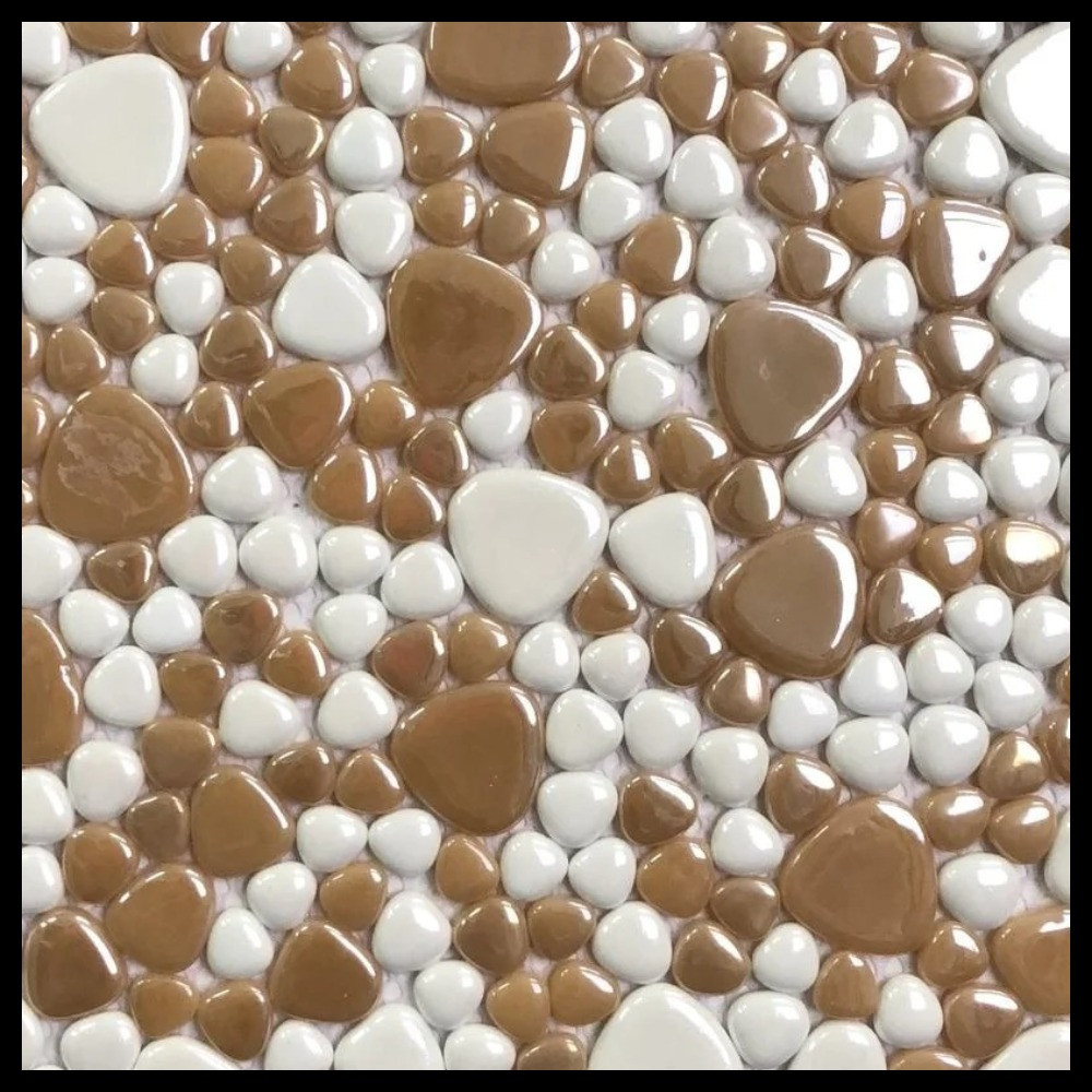 Стеклянная мозайка для бассейна Antarra Drops Mix DIR 021-046 (коллекция Drops Mix, Caramel, цвет-коричневая) - фото 1 - id-p107341095