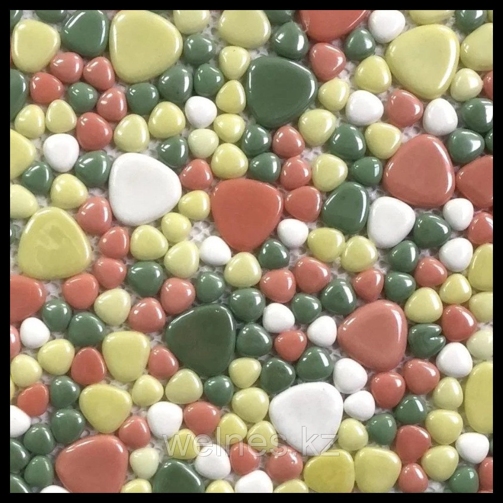 Стеклянная мозайка для бассейна Antarra Drops Mix DIR029-033-023-046 (Коллекция Drops Mix, зелёно-красная), фото 1