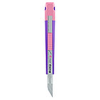 Нож канцелярский 9мм Berlingo "Envy", auto-lock, металл. направл., розовый, европодвес, фото 2