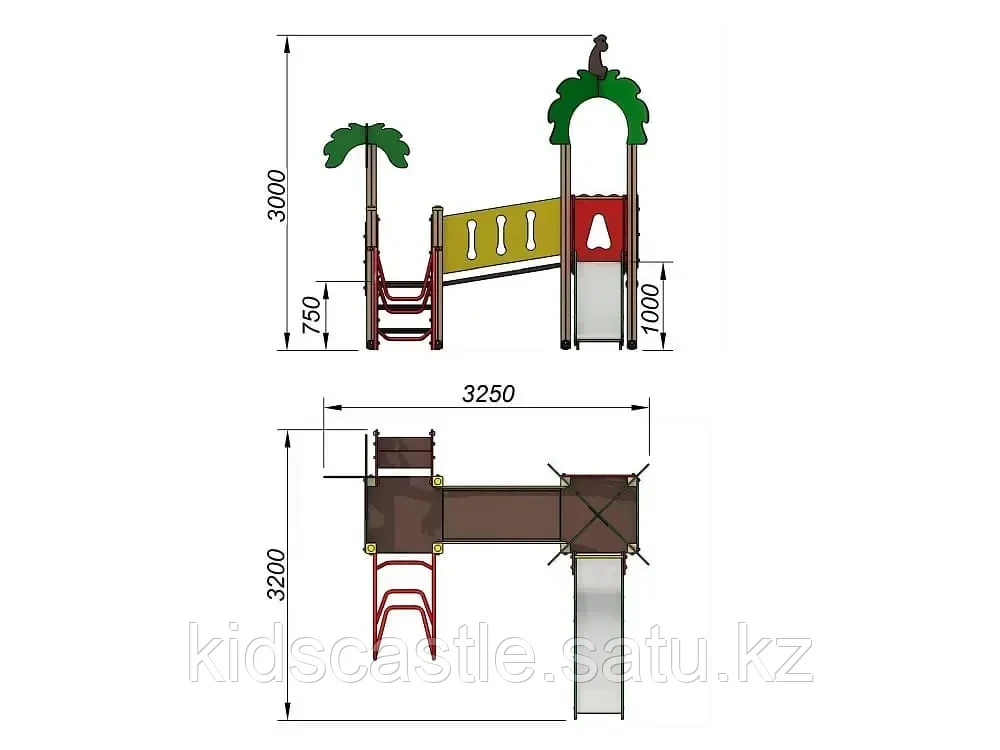 Комплекс детский Джунгли МАФ 2040-10 - фото 2 - id-p111778966