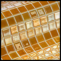 Мозайка стеклянная для бассейна Ezarri Metal Aurum (коллекция Metallica, Aurum, жёлтая)