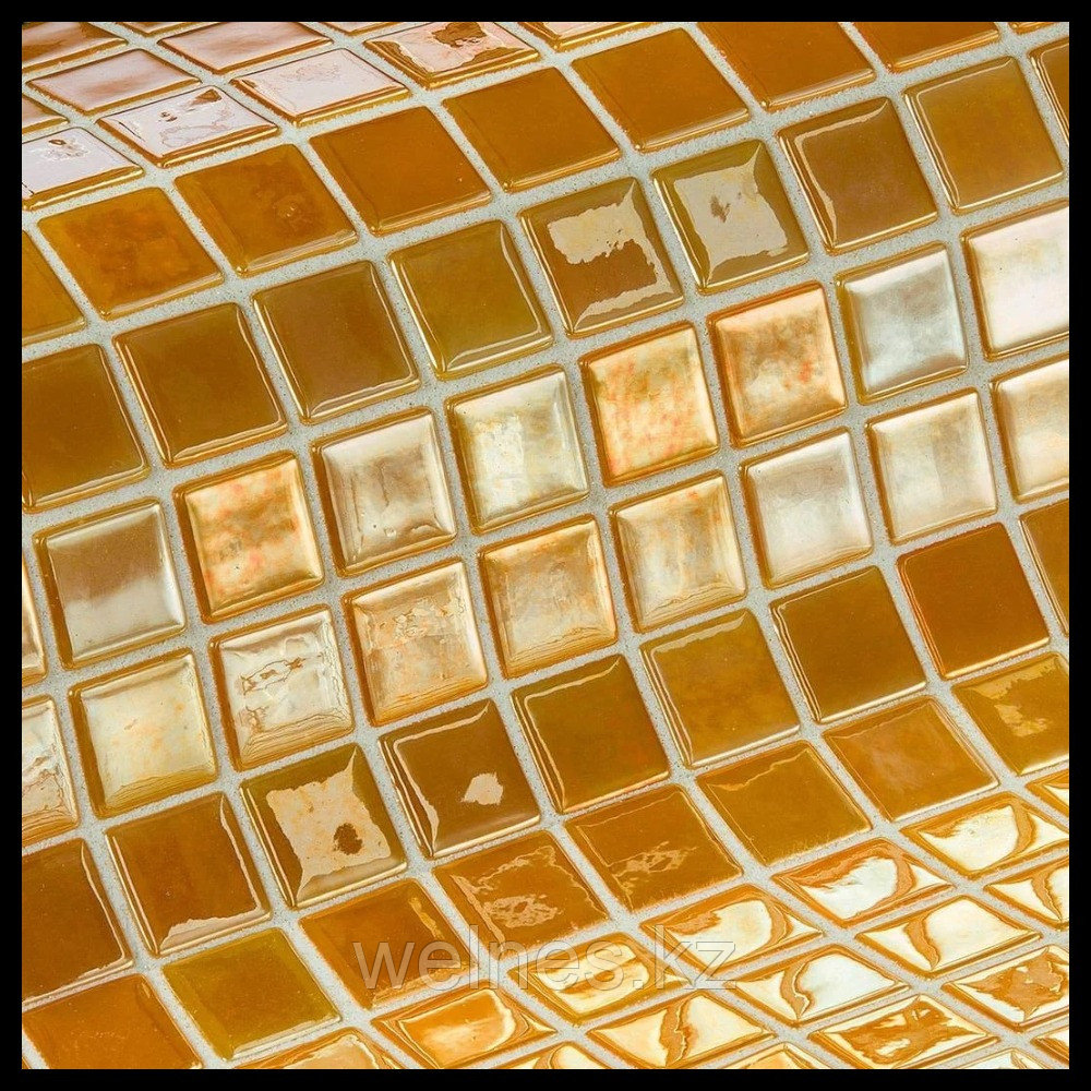Мозайка стеклянная для бассейна Ezarri Metal Aurum (коллекция Metallica, Aurum, жёлтая), фото 1