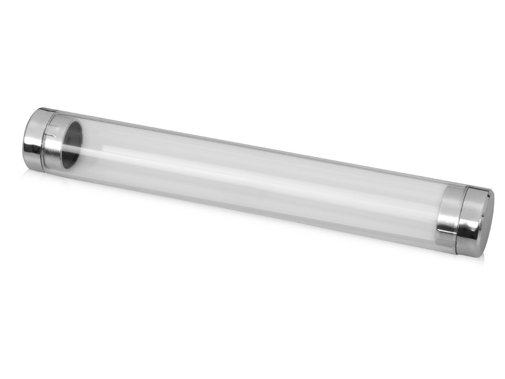 Тубус для 1 ручки Аяс, прозрачный/серебристый - фото 1 - id-p111780003