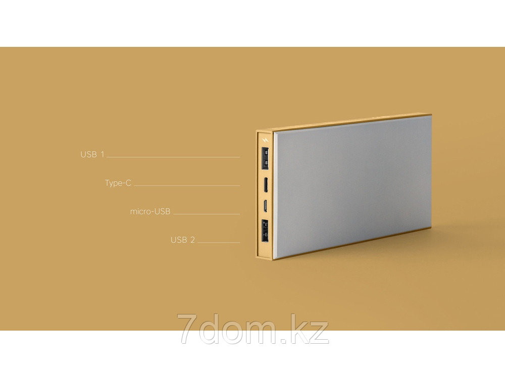 Внешний аккумулятор Rombica NEO ARIA Amber, 10000мАч, Soft-touch, PD, QCharge, Type-C, янтарный - фото 6 - id-p111793997