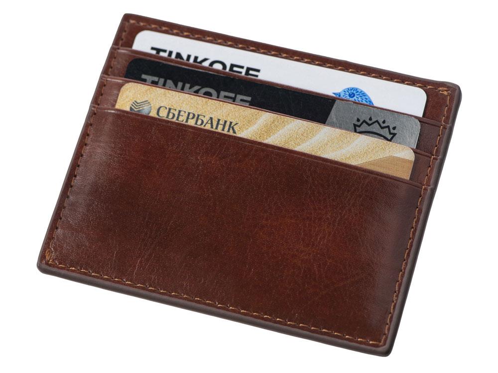 Картхолдер для 6 пластиковых карт с RFID-защитой Fabrizio, коричневый - фото 2 - id-p111812011
