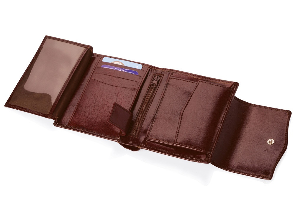 Портмоне с отделениями для кредитных карт и монет, коричневый - фото 3 - id-p111782030