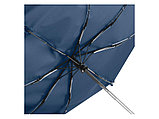 Зонт складной 5640 Guard со светоотражающим кантом, автомат, нейви, фото 3