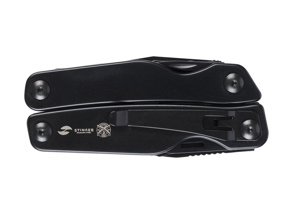 Мультитул Stinger, 100x40 мм, 11 функций, сталь, чёрный, в комплекте нейлоновый чехол - фото 4 - id-p111820039