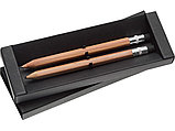 Набор Даллас: ручка шариковая, карандаш с ластиком в футляре, фото 2