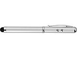 Ручка-стилус Каспер 3 в 1, серебристый, фото 5