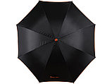 Зонт-трость полуавтоматический, оранжевый, фото 4