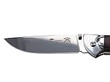 Нож складной Stinger, 105 мм, (серебристый), материал рукояти: сталь/дерево (серебристо-коричневый), фото 4