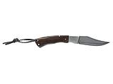Нож складной Stinger, 92 мм, (серебристый), материал рукояти: сталь/дерево (серебристо-коричневый), фото 3