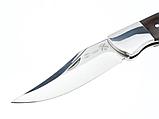 Нож складной Stinger, 92 мм, (серебристый), материал рукояти: сталь/дерево (серебристо-коричневый), фото 4