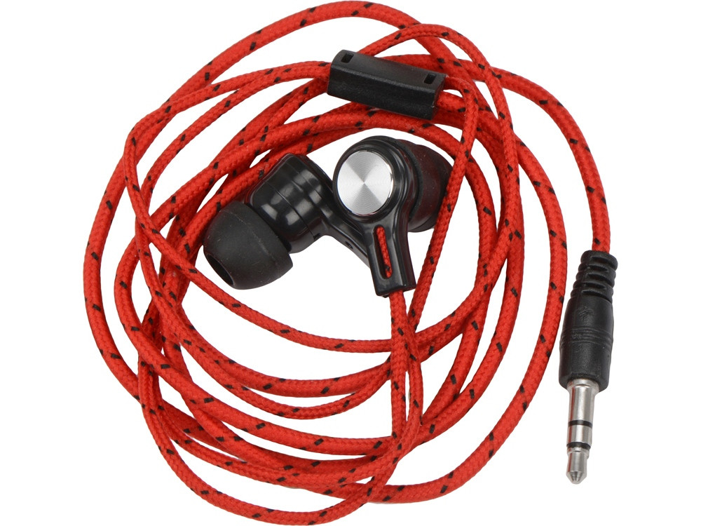 Набор с наушниками и зарядным кабелем 3-в-1 In motion, красный - фото 2 - id-p111793093