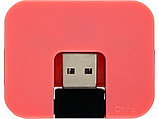 USB Hub Gaia на 4 порта, розовый, фото 2
