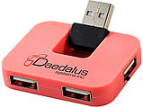 USB Hub Gaia на 4 порта, розовый, фото 6