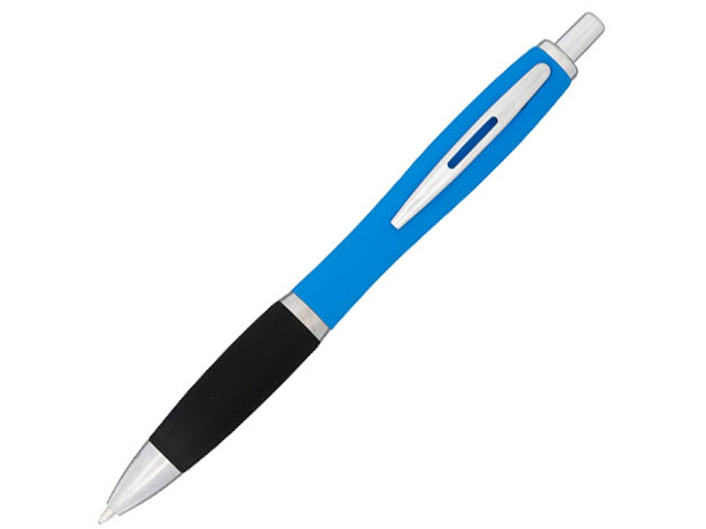 Прорезиненная шариковая ручка Nash, морская волна - фото 1 - id-p111791126