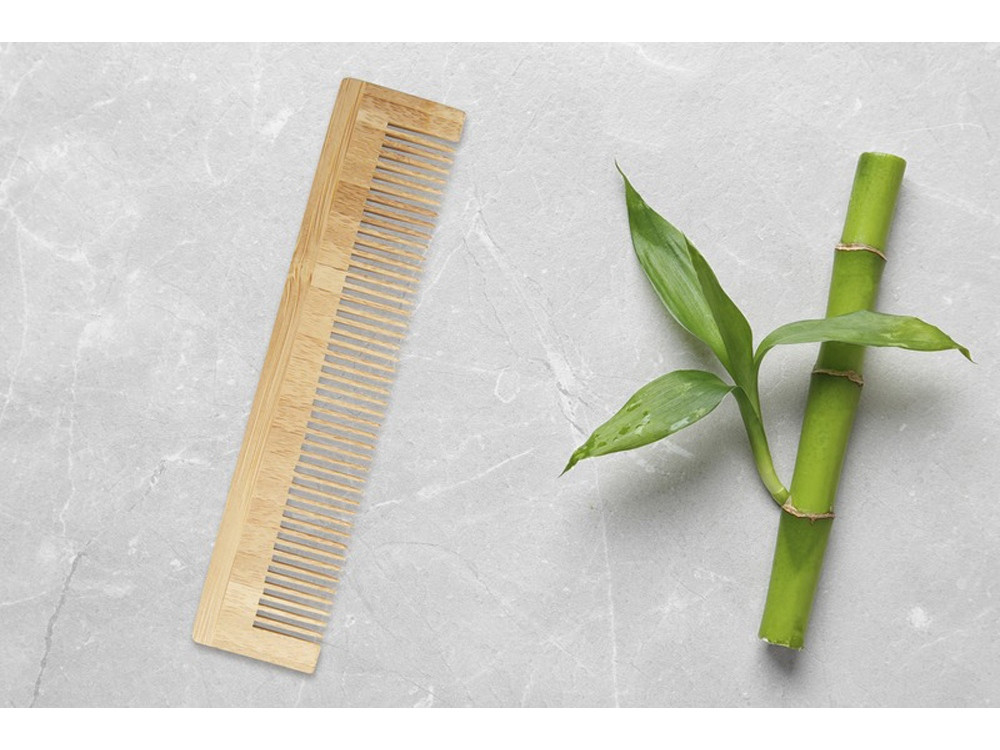 Бамбуковая расческа для волос Hesty, natural - фото 4 - id-p111803144