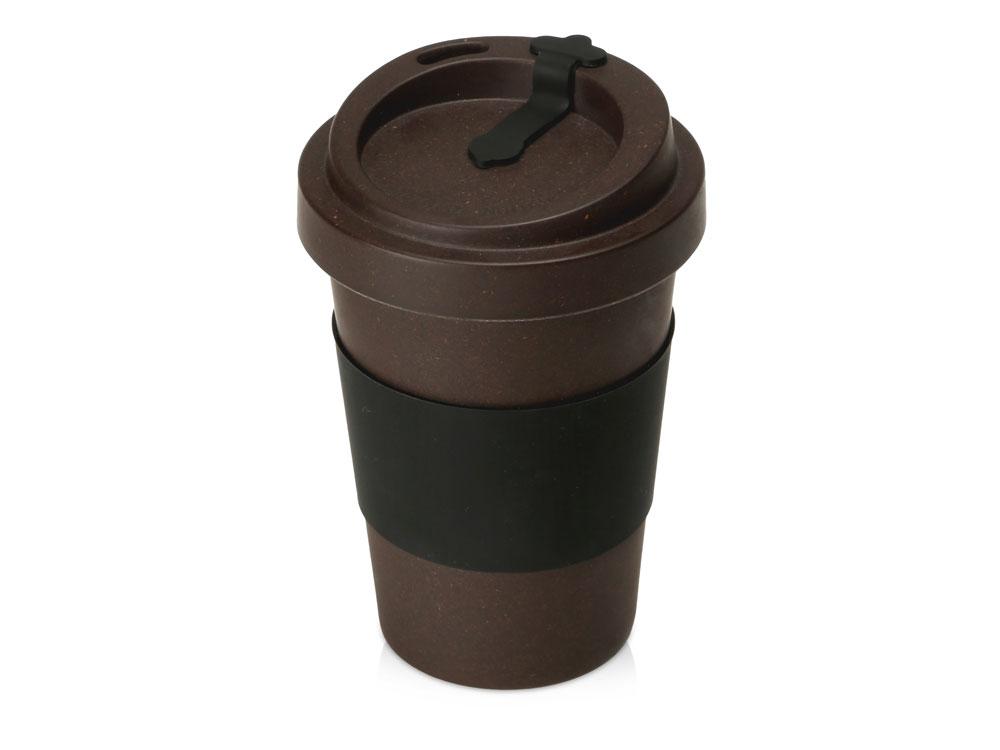 Стакан из кофе с силиконовой манжетой Latte, коричневый - фото 2 - id-p111798146